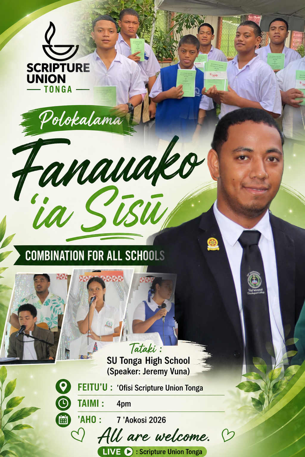 Sample advertisement for Fanauako ‘Ia Sisu